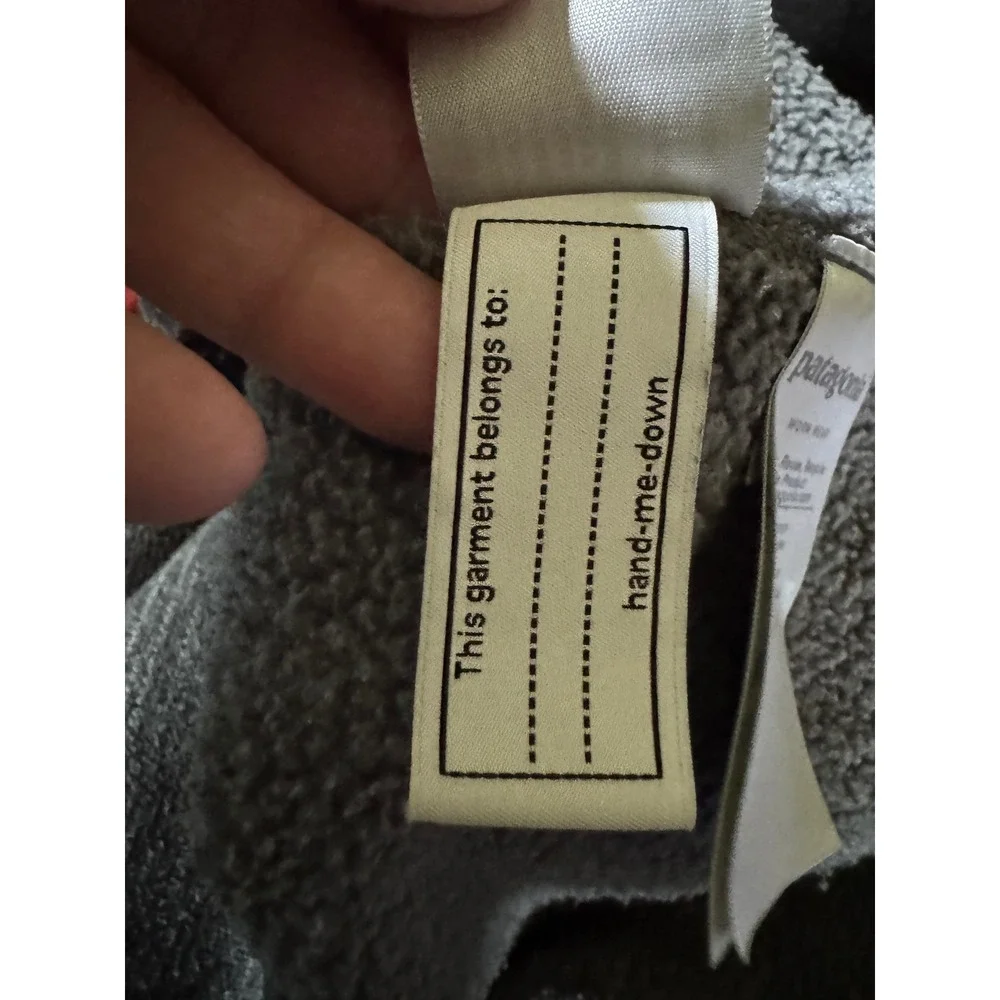 Patagonia‎ Better Sweater 1/4 Zip Fleece Pullover Grey Girls XL 14 25527